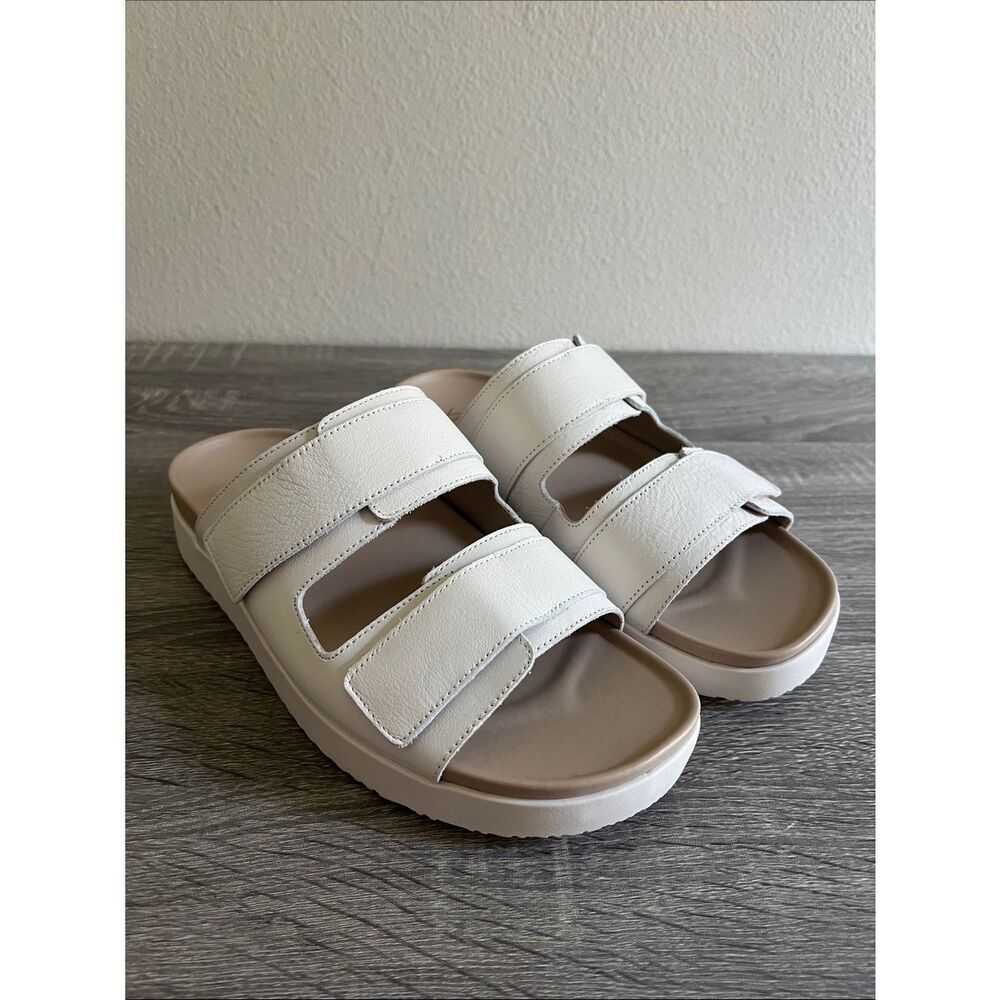 New Vionic Hope Recovery Slide Sandals Women’s Adjustable Leather Comfort 9.5W